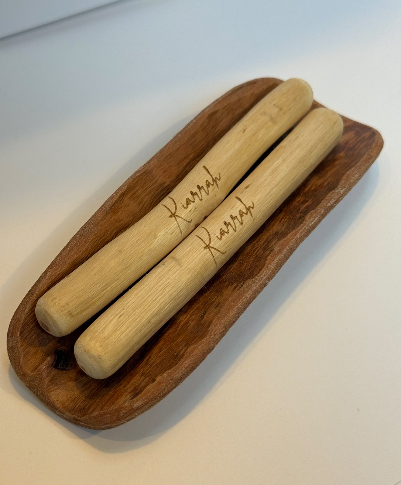 Plain or customised mini Clapstick and Coolamon set