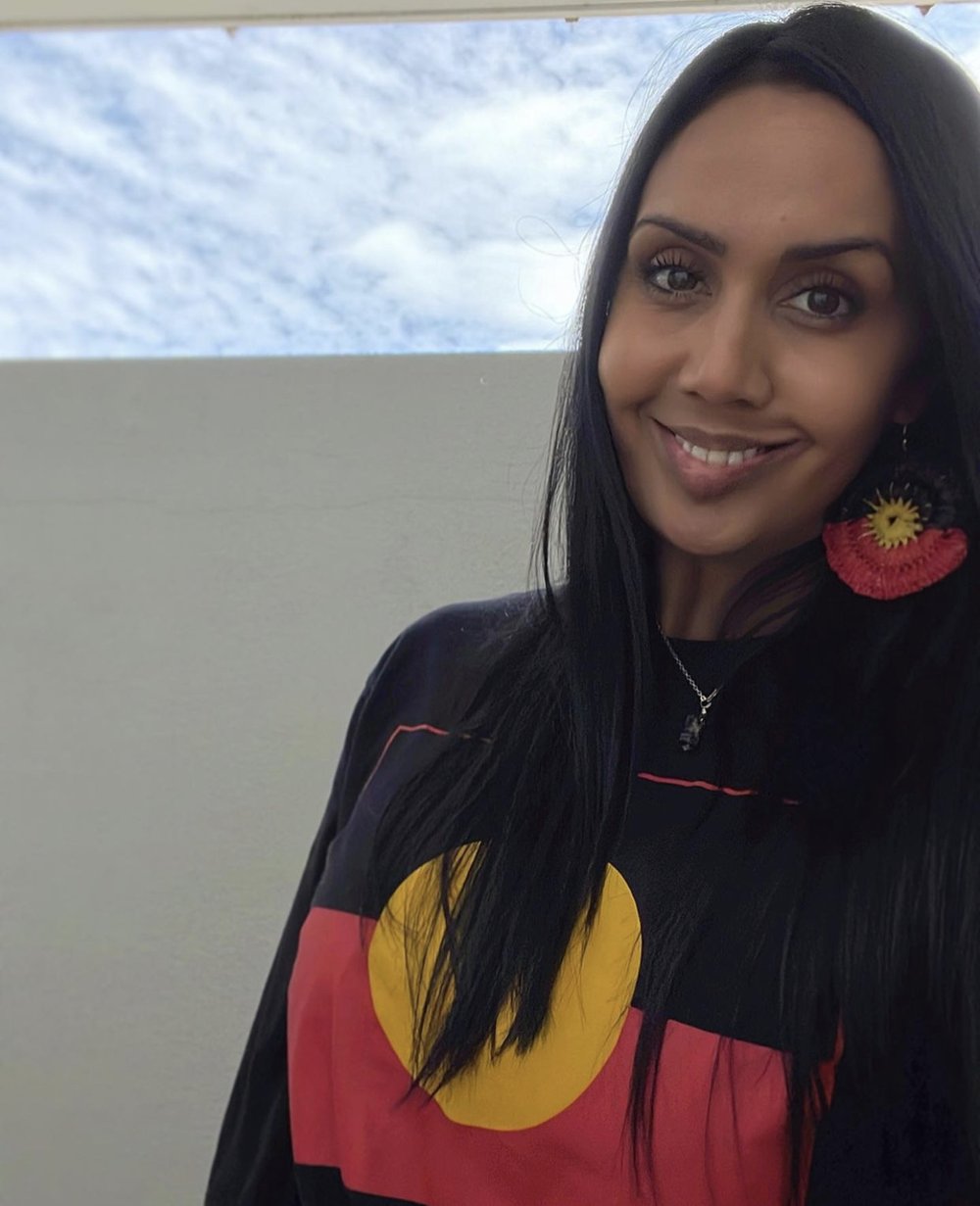 Weaved Aboriginal Flag Earrings