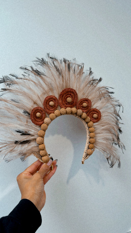 Ngumpie Headpiece - ochre crown