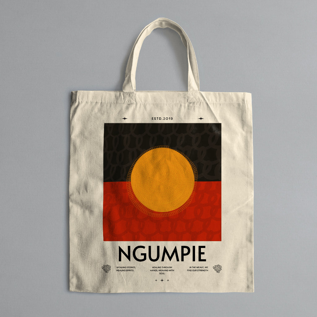 Ngumpie Aboriginal Flag Tote Bag