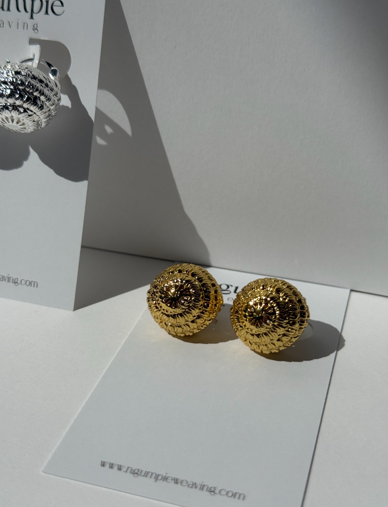 Mini Copper Basket Earrings